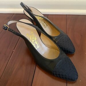 Vintage Ferragamo Sling Backs